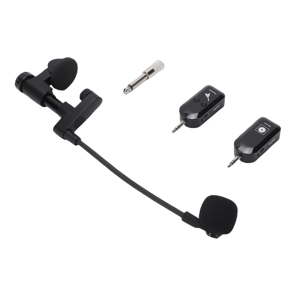Wireless Instrument Mic Wireless Instrument Microphone 2.4G Violin Cello Guitar Clip On Condenser Mic for Stage Performance Band Oasis Select