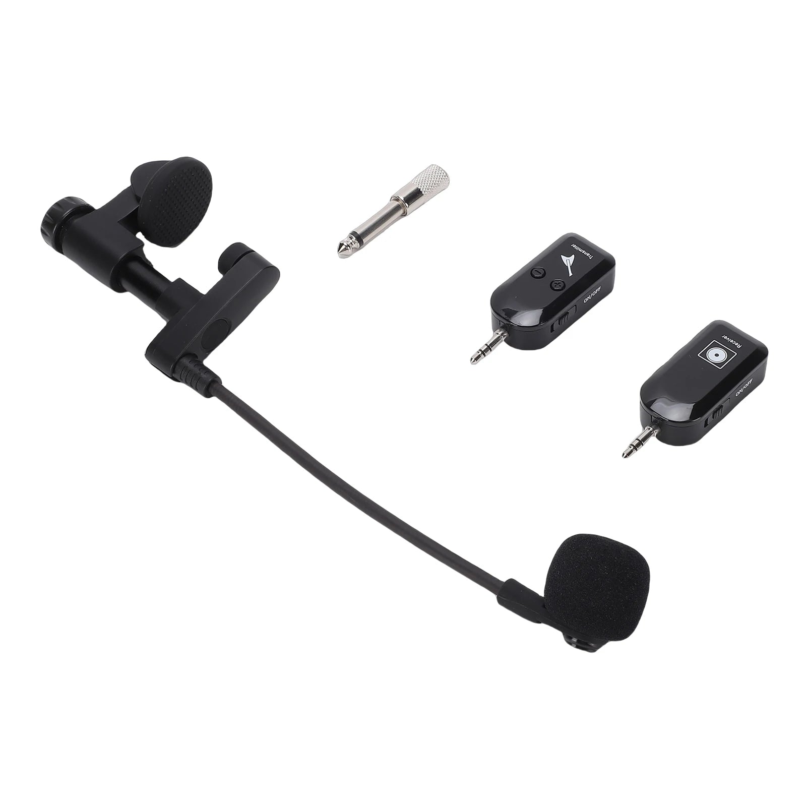 Wireless Instrument Mic Wireless Instrument Microphone 2.4G Violin Cello Guitar Clip On Condenser Mic for Stage Performance Band Oasis Select