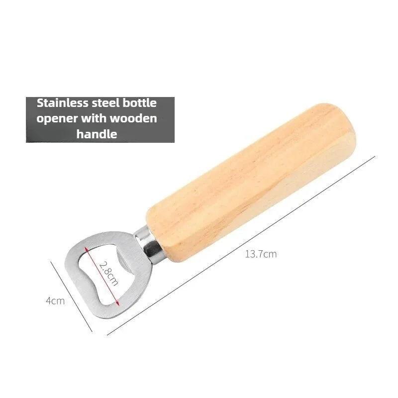 10pcs Beer Bottle Opener Wooden Bottle Opener For Home Kitchen Bar Restaurant Party Gift Kitchen Accessories Gadget Oasis Select
