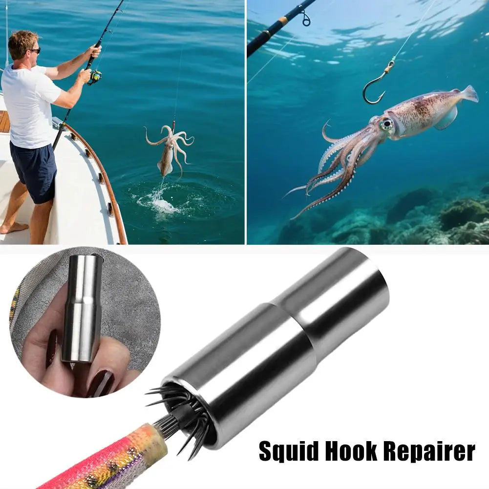 New Stainless Steel Squid Hook Corrector Octopus Hook Repair Tool Can Restore Deformed Fishhook Fishing Pesca Tackle Accessory Oasis Select