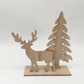 Wooden Ornaments Craft Predrilled Wood Slice Christmas Tree Hanging Embellishments Decoration DIY Souvenir Gift for Kids Oasis Select D 1pc