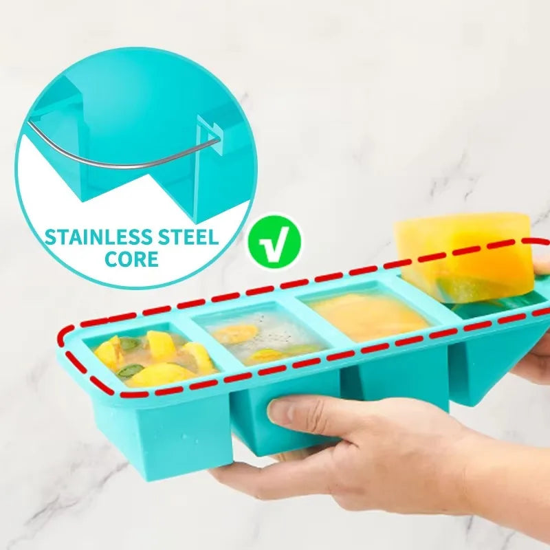 Large Capacity Silicone Tray Food Grade for Hot Pot Broth Stock Sauce Freezer Storage Containers Reusable Kitchen Gadget Oasis Select