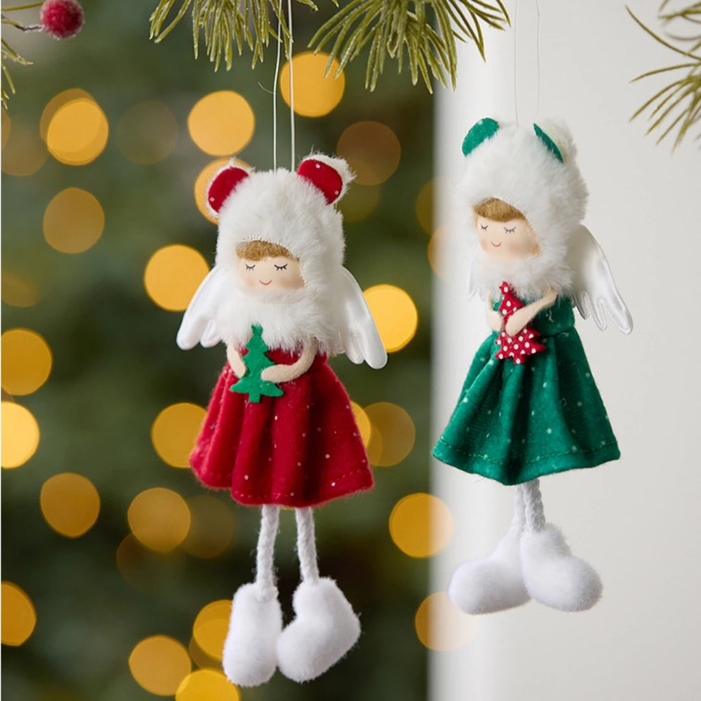 Cute Girl Angel Christmas Pendant Xmas Tree Hanging Ornaments Christmas Decorations For Home Christmas Dolls Kids Gift Navidad Oasis Select