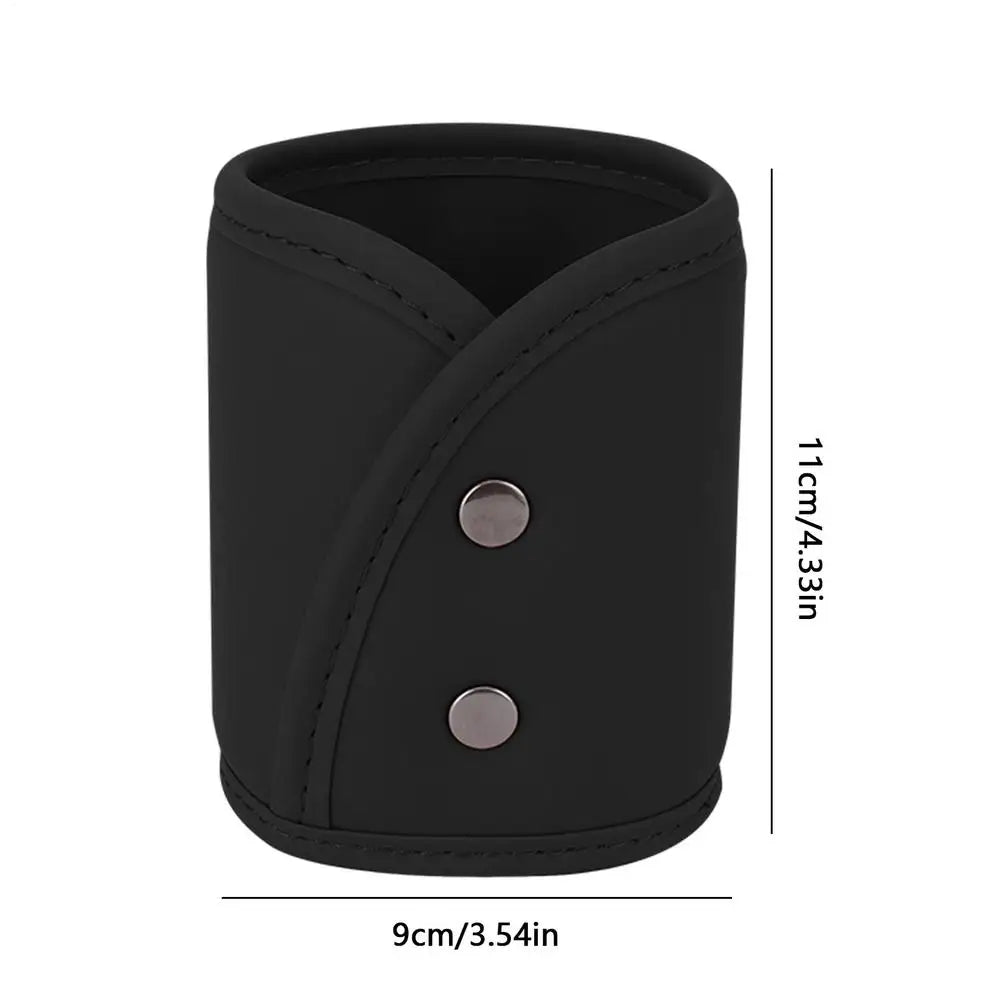 Car Window Cup Holder Leather Drink Storage Box Multi-Functional Automotive Interior Accessories Back Seat Cup Holder Organizer Oasis Select Black