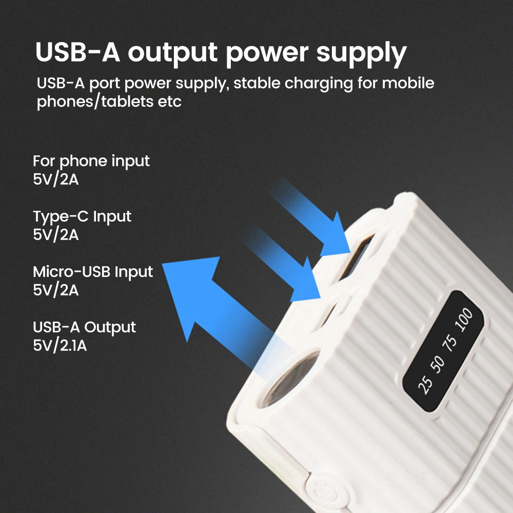 Power Bank Case for 18650/21700 Battery Pack No Soldering Fast Charging Charger DIY USB Power Bank for Cellohone Oasis Select
