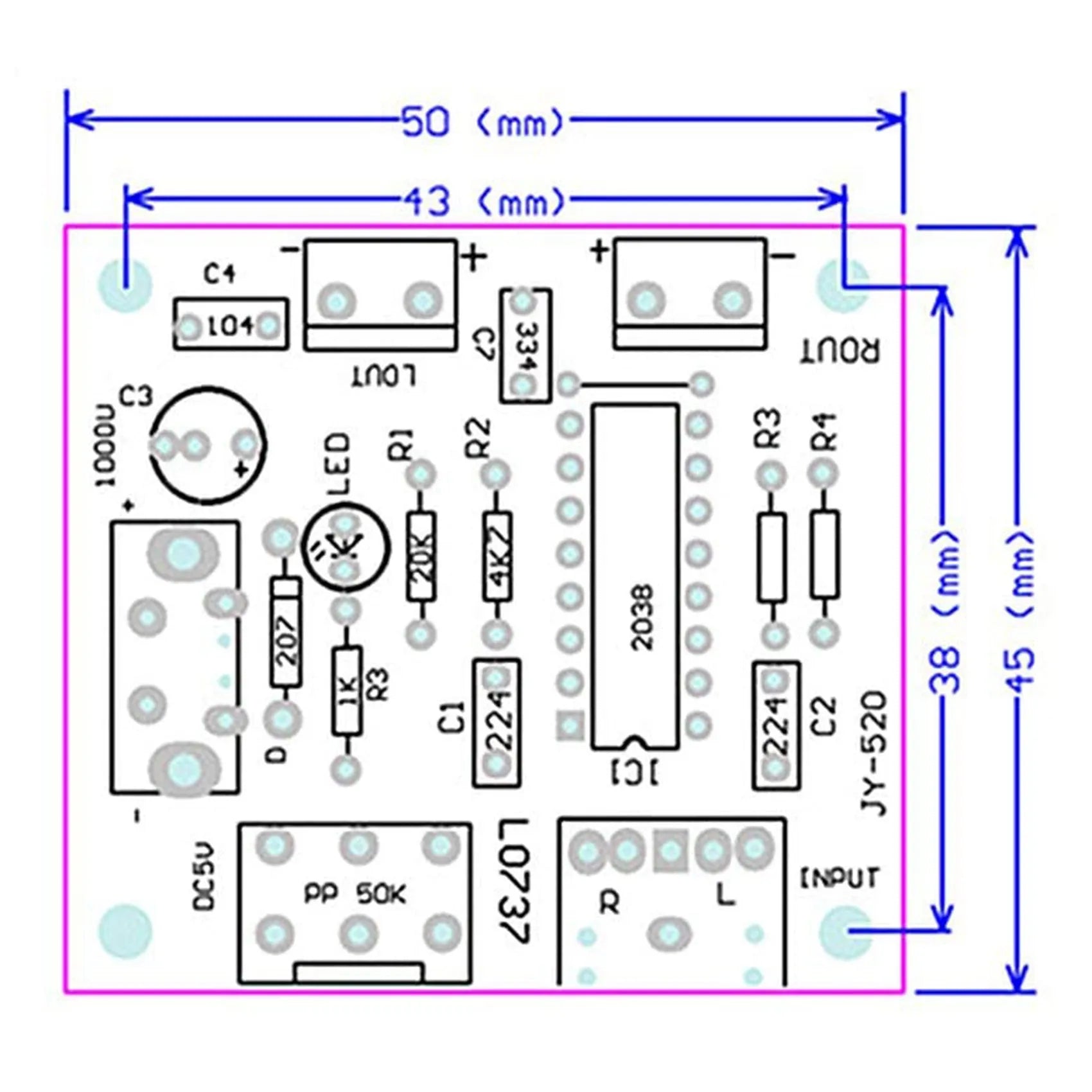 Mini Power Amplifier Board 5W+5W HiFi Two-Channel PM CM2038 5V USB Supply Power Audio Amplifier Oasis Select