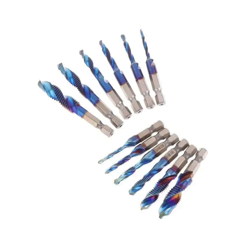 M3 M4 M5 M6 M8 M10 Hand Tools Hex Shank Titanium Plated HSS Screw Thread Metric Tap Drill Bits Screw Machine Compound Tap Oasis Select