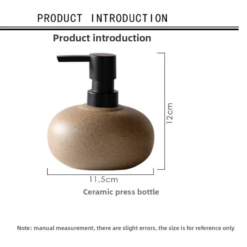 Nordic Ceramic Squeeze Soap Dispenser Bathroom Lotion Bottle for Shampoo Body Lotion Conditioner Bathroom Accessories Home Decor Oasis Select