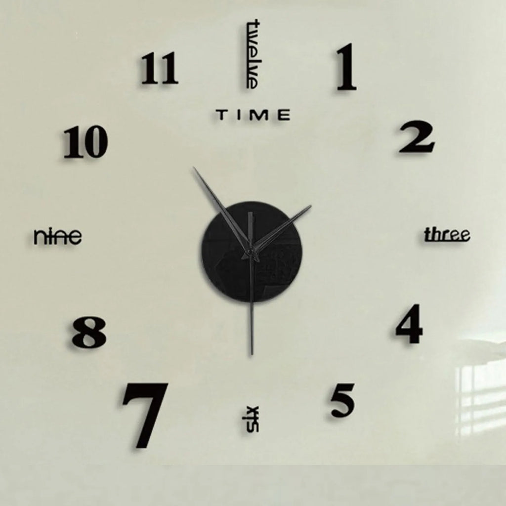 2024 New Creative Wall Clock Living Room DIY Wall Sticker Clock Mute Wall Clock Home Decorate Wall Digital Clock Needle Watch Oasis Select