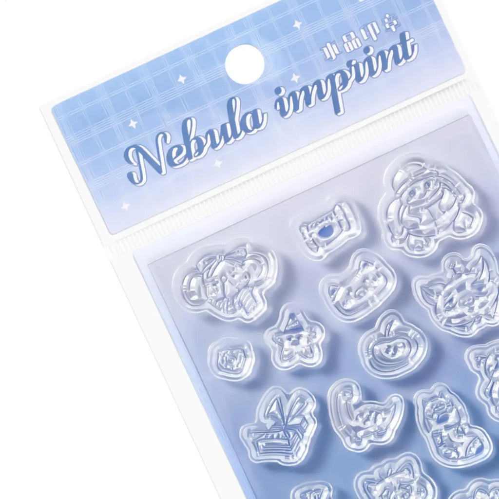 Clear Stamps Journaling Stamps Silicone Cute Clear Decor Acrylic Handle Reading Journal Supplies for Books Making Notebook Oasis Select