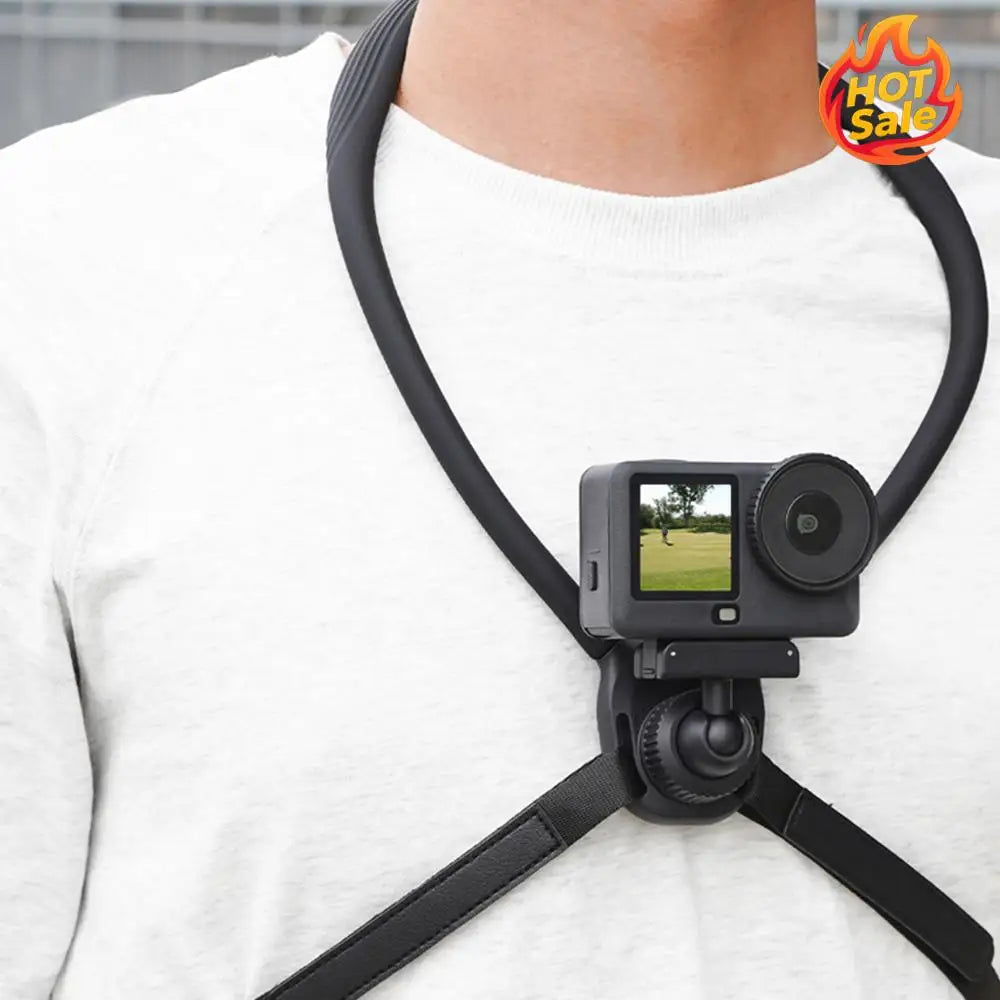 Silicone Magntic Neck Mount Multi Purpose Neck Mount Camera Holder 360°+90° Adjustable for First-Person Perspective Shooting Oasis Select