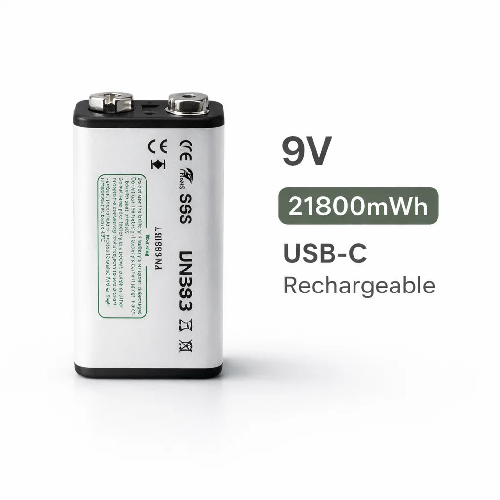 New 1-10PCS Hot selling 9 Volt USB-C Rechargeable Lithium Battery High Capacity Fast Charging for Multimeter Wireless Mic Oasis Select