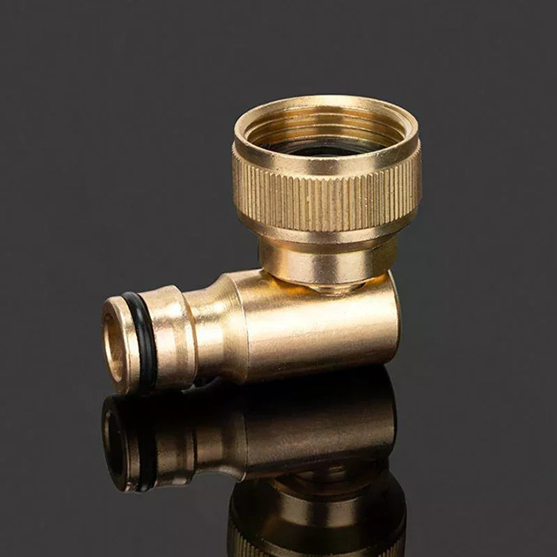 3/4in BSP Female Quick Connector Hose Reel Swivel Elbow for Outdoor Garden Hose Faucet Adapter with Hoselock Plug Oasis Select