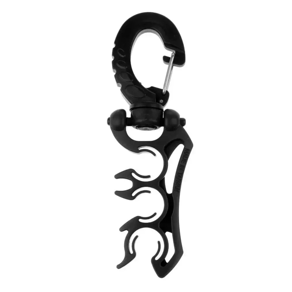 Scuba Diving Triple Regulator BCD Hose Holder Octopus Retainer BCD Clip Oasis Select black