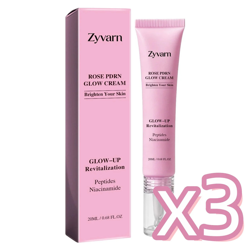 ZYVARN Rose PDRN Glow Boost Cream | Niacinamide & Peptides Facial Moisturizer Cream Oasis Select 20g Boxed x 3