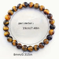 Tiger Eye Lucky Bracelet Set of 2 8Mm Bracelet Attracts Wealth and Prosperity Suitable for Everyday Wear and Special Occasions Oasis Select 2pcs per set