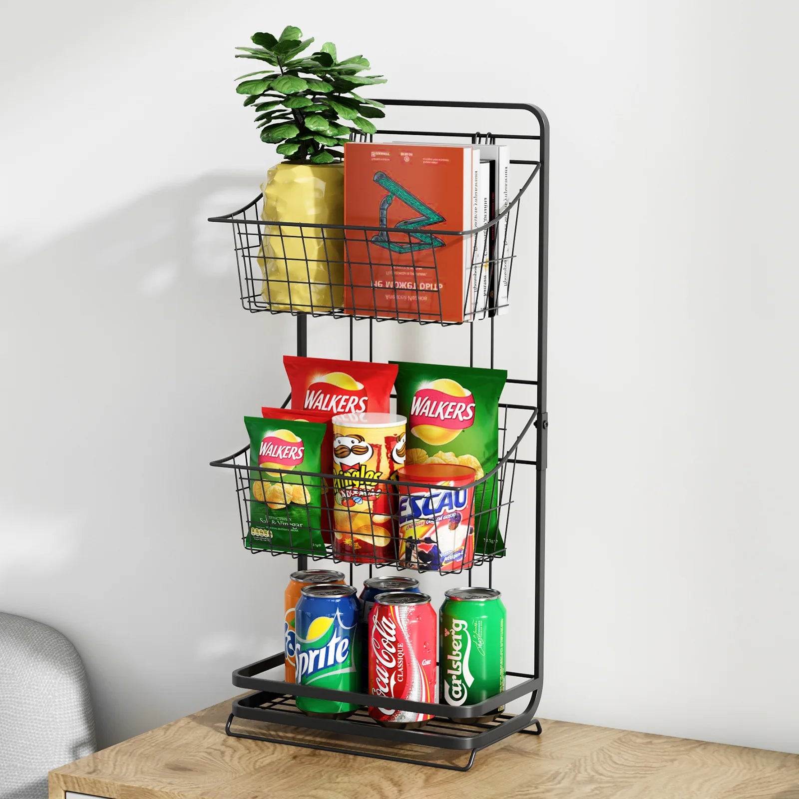Kitchen shelves, multi-layer floor-to-ceiling household fruit and vegetable baskets, snacks, toys, storage artifacts Oasis Select