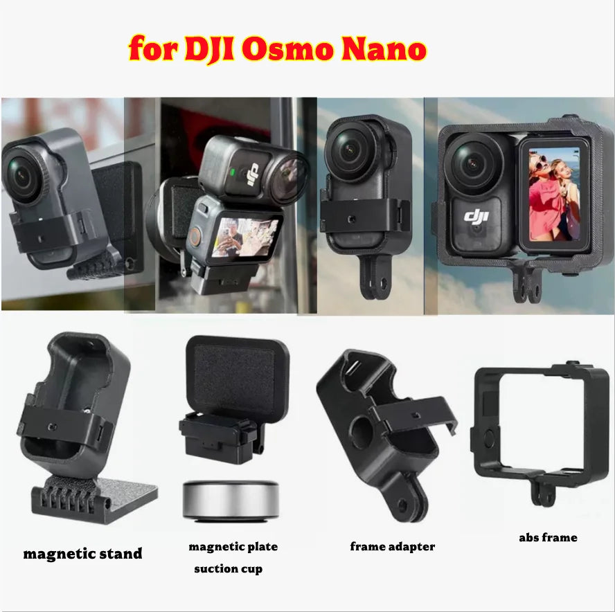 Foldable Magnetic Mount Adapter for DJI Osmo Nano | 180° Tilt