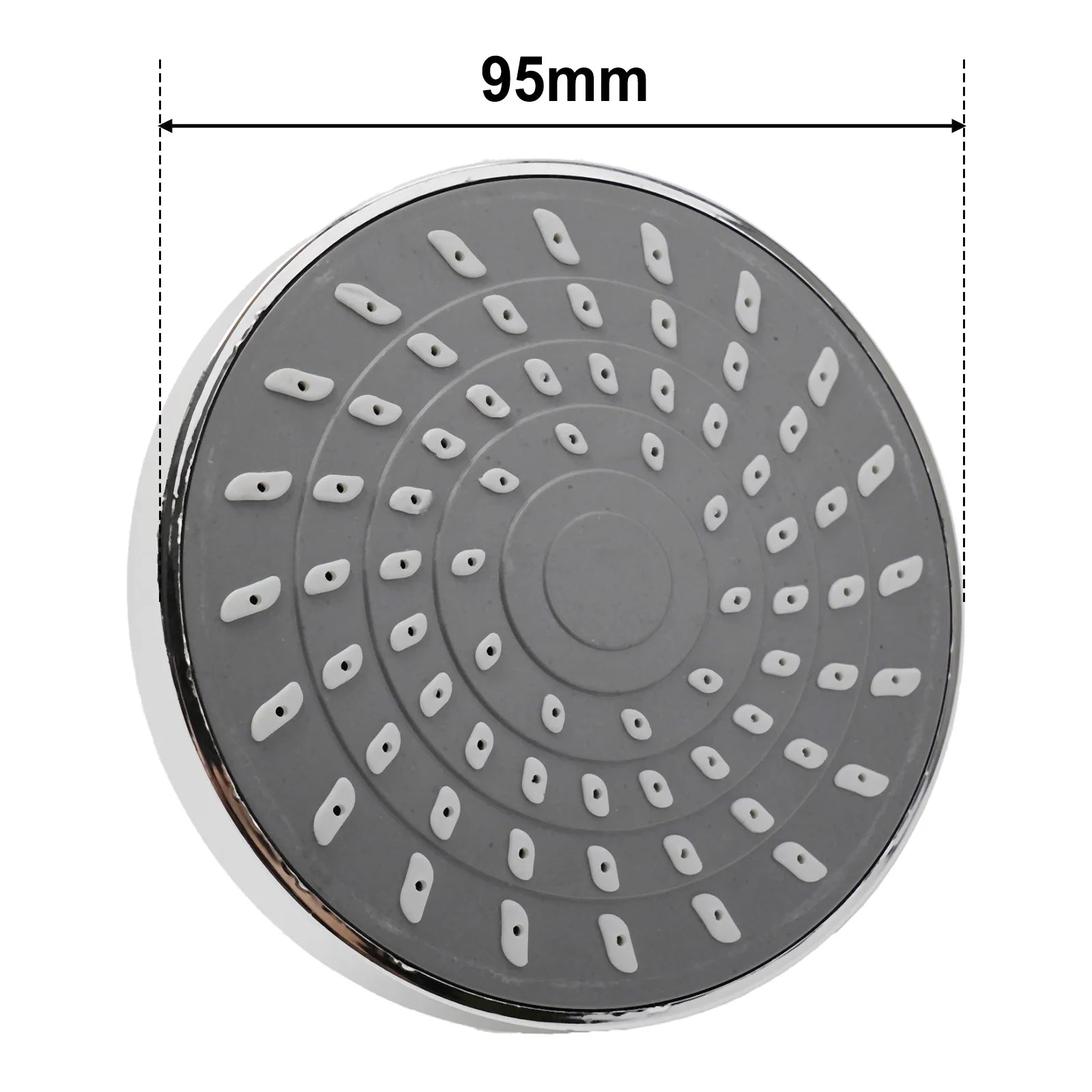 Shower Head Sprayer Adjustable Rainfall Wall-Mounted Chrome ABS Plastic High-Pressure Shower Heads Bathroom Fixture Accessories Oasis Select