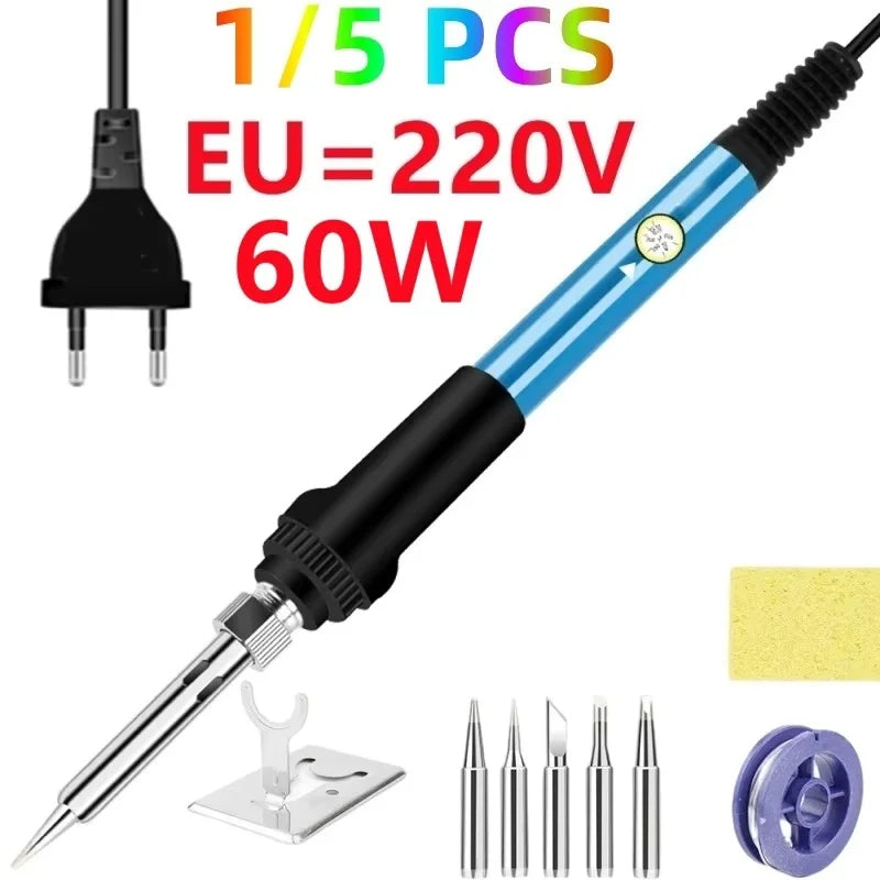 SLADE 60W Adjustable Soldering Iron 200–450°C EU Plug + Stand Electric Soldering Iron Oasis Select