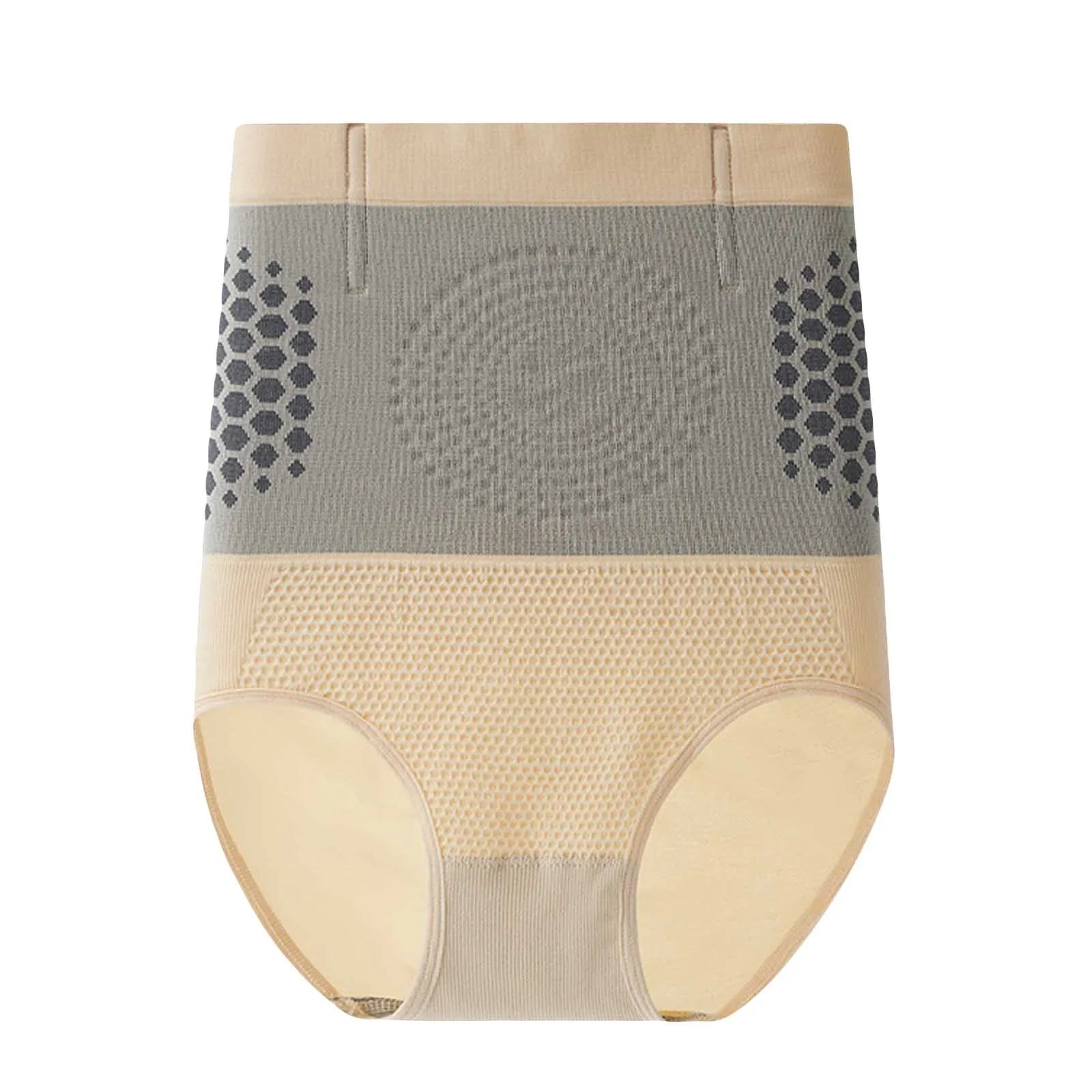 Seamless High Waist Body Shaping Panties for Women Abdomen Control Therapy Warm Uterus Slimming Underwear Shaper Briefs Oasis Select Complexion M