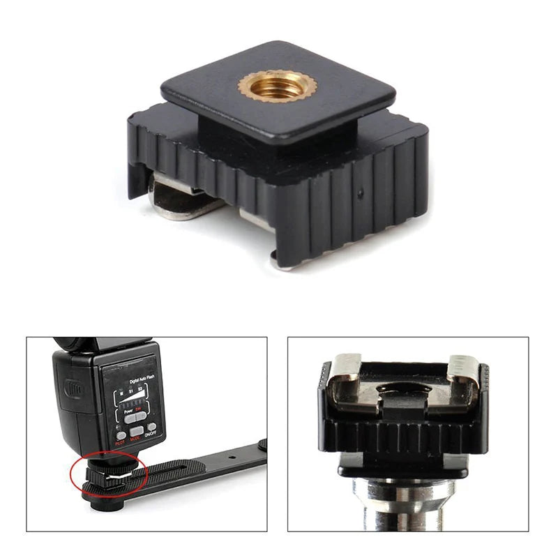 Hot Shoe Adapter Mount to 1/4 Screw Thread For Flash Tripod Studio Accessories Oasis Select