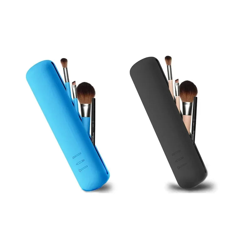 1 Silicone Brow Pencil Case Makeup Brush Eyeshadow Storage Dust-proof