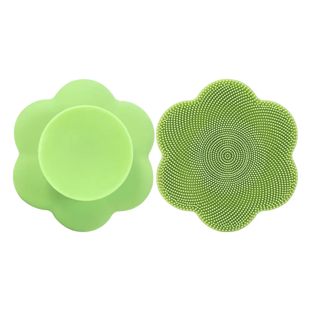 Silicone Exfoliating Shower Brush – Body & Scalp Massager Silicone Shower Brush Oasis Select GJ32-green