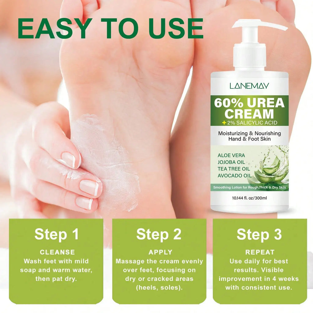 60% Urea Hand & Foot Cream – Deep Moisturizer 300ml