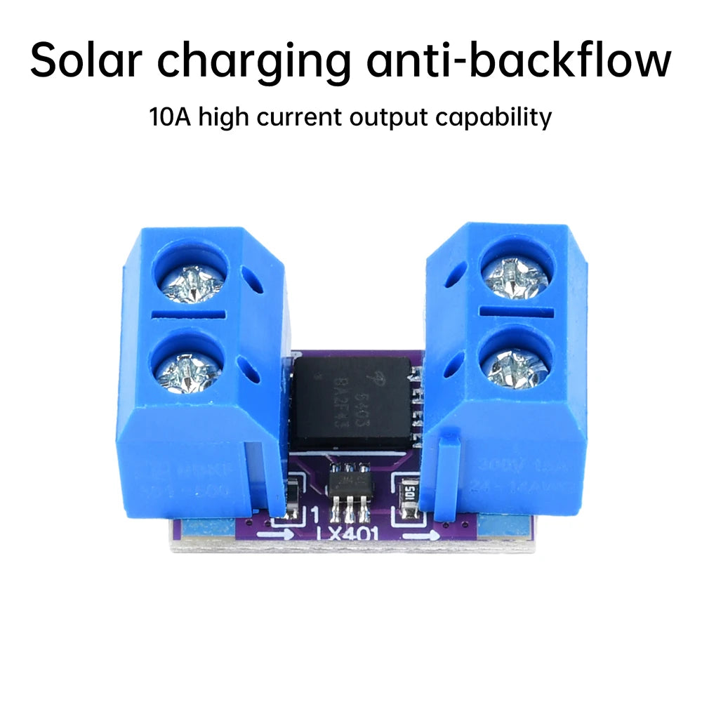 10A Ideal Diode Module Solar Charging Backflow Prevention Low Internal Resistance Analog Rectifier 3-26V Oasis Select