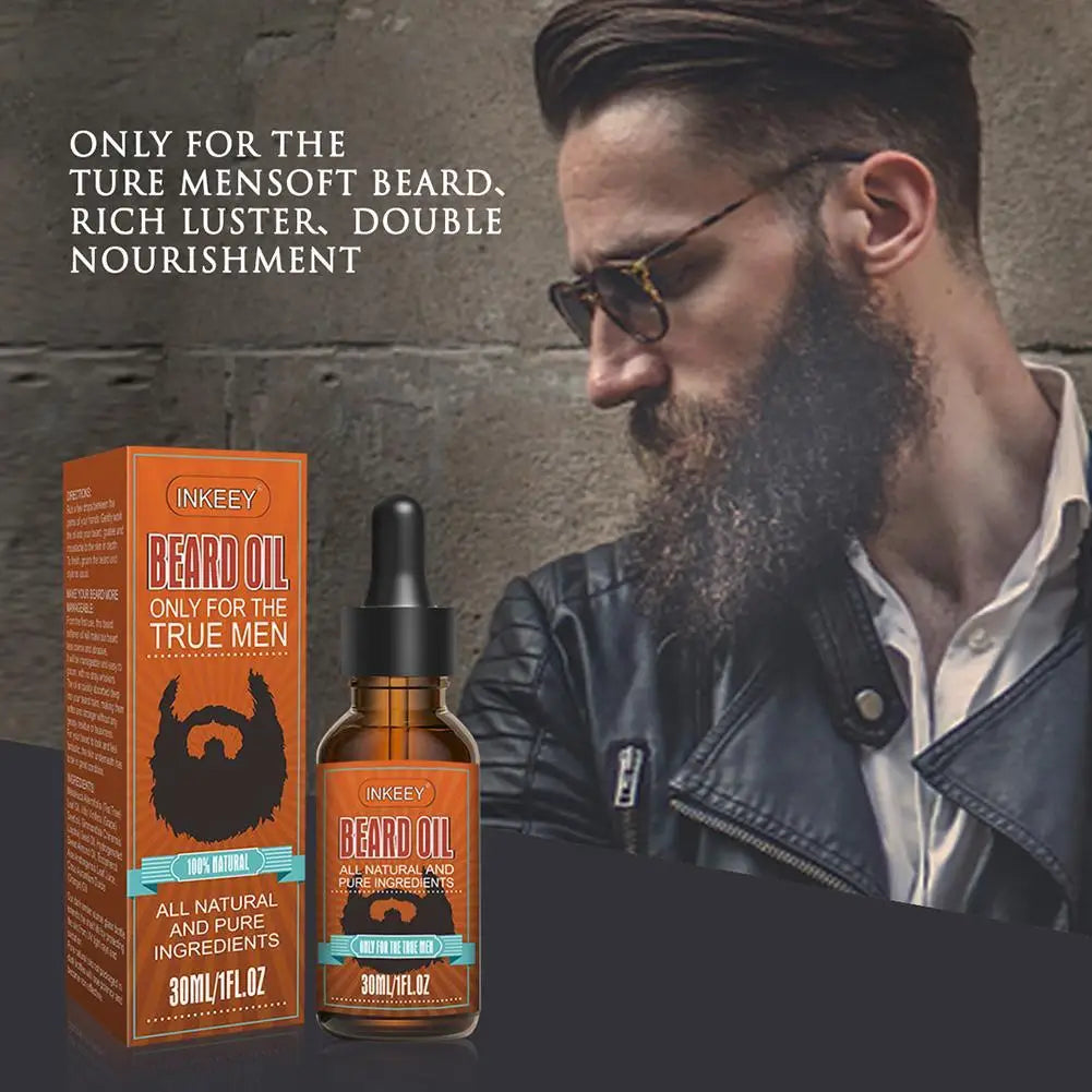 30ml Beard Growth Oil Serum For Men Beard Growth And Grooming Soften Strengthen Styling Beard Oil Beard Care Thicker Nourish Oasis Select