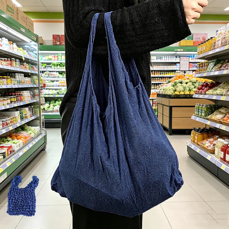 Magic Expandable Shopping Bag Large Capacity Pleated Tote Reusable Foldable Handbag Portable for Grocery Travel Picnic Oasis Select