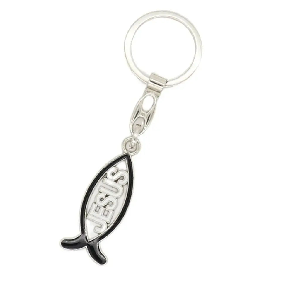 Christian Fish Ichthys Alloy Keychain – Faith Symbol Charm