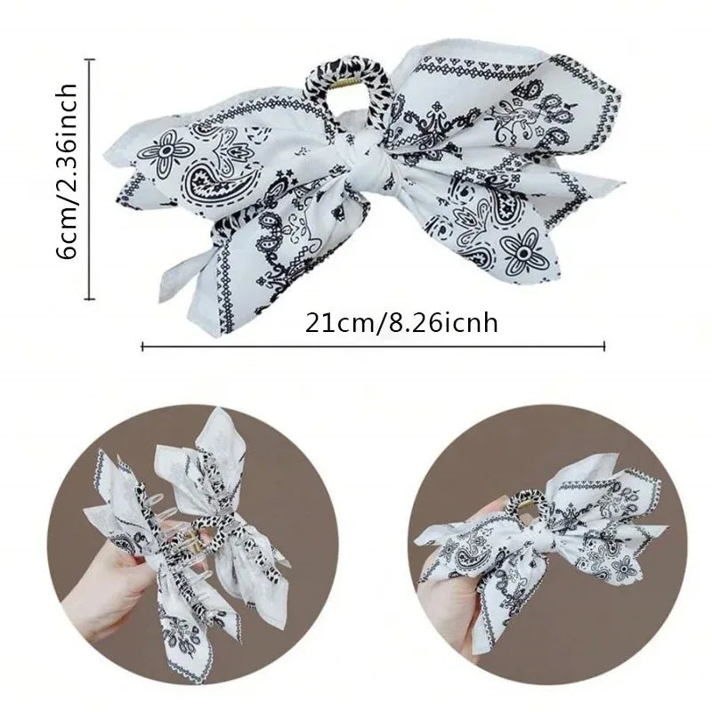 1pc New Double-Sided Cashew Flower Love Grabbing Clip Butterfly Knot Hair Clip Summer Vacation Shark Clip Fashion Oasis Select
