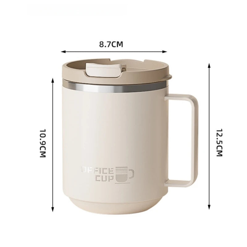 304 Stainless Steel Insulated Coffee Mug Portable Leakproof Lid with Tea Strainer Travel Tumbler for Hot Cold Drinks Home Office Oasis Select