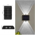 4LED Beads Up and Down Light Solar Powered Waterproof Wall Light for Courtyard Garden Carport Oasis Select XBD001(4LED white)