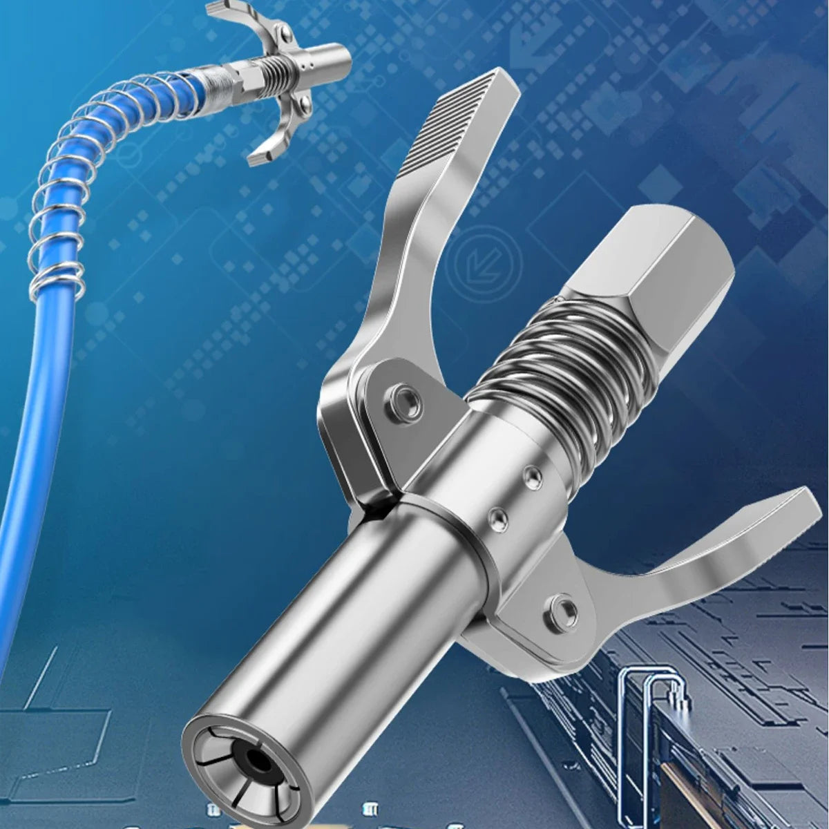 10,000 PSI Grease Gun Coupler NPT 1/8 Quick Release Nozzle Grease Gun Coupler Oasis Select