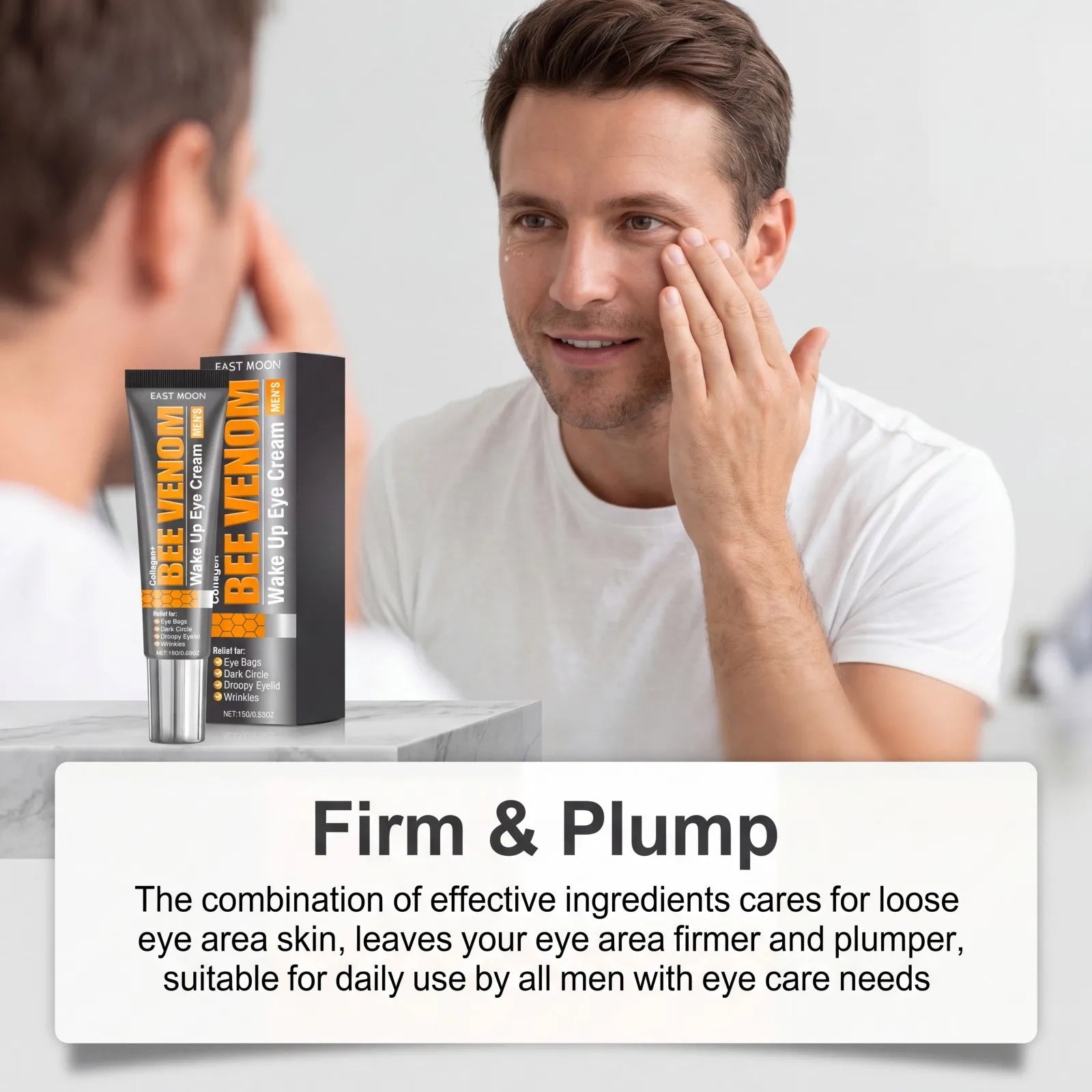Men's Firming Eye Cream Collagen Eye Cream Dark Circles Fine Lines Hydrating Firming Under Eye Care Eye Bags Puffiness Gentle Oasis Select