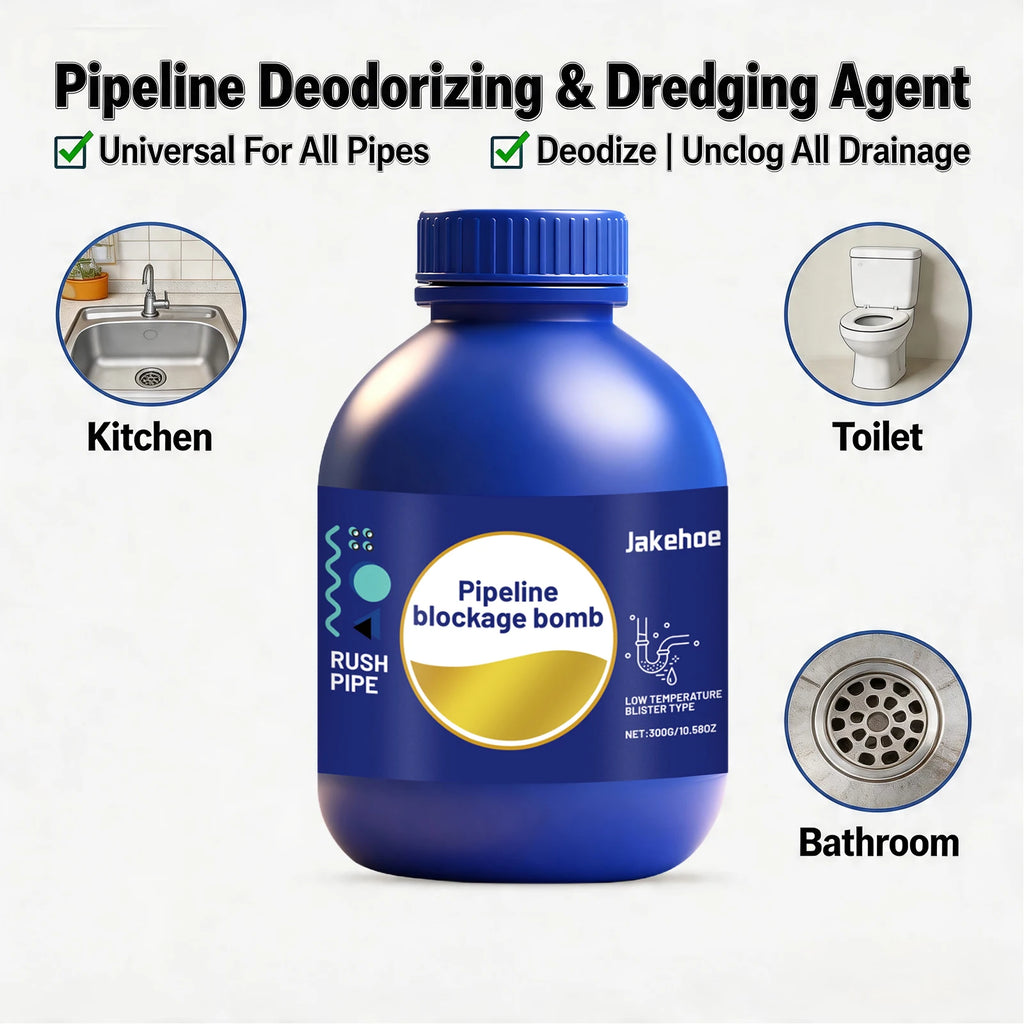 Pipeline Blockage Remover Cleaner for Bathroom Kitchen Clogs Dissolves Hair Soap Scum and Grease Household Cleaner Oasis Select