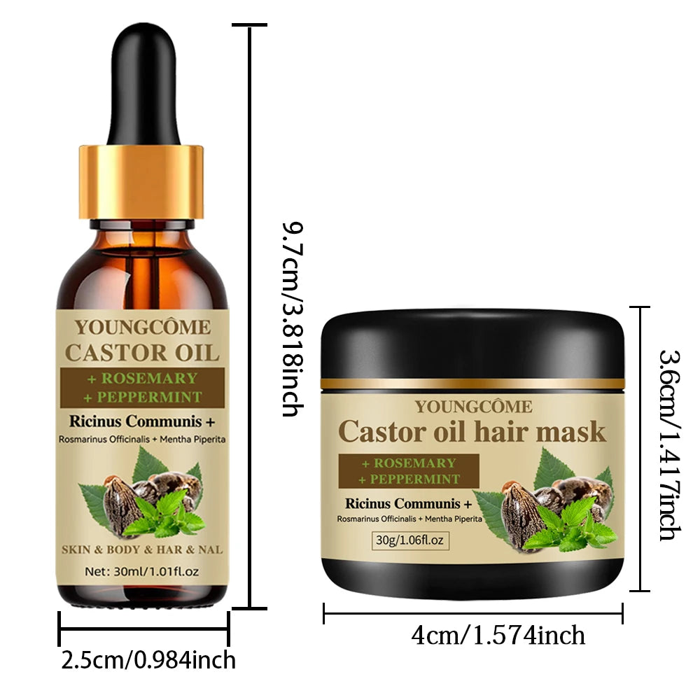 YOUNGCOME Pure Castor Oil Hair Growth Mask | Anti-Breakage Castor Oil Hair Mask Oasis Select Formal suits A