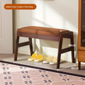 Solid wood shoe changing stool, household storage at the door, narrow shoe stool, shoe cabinet, simple wind fitting room stool Oasis Select Walnut single 70