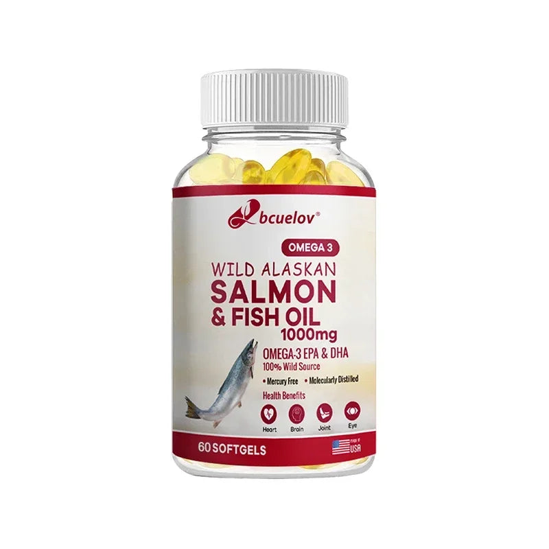 Super Omega-3 EPA/DHA Fish Oil Capsules – Heart, Brain & Joints Fish Oil Supplement Oasis Select 60count-1bottle