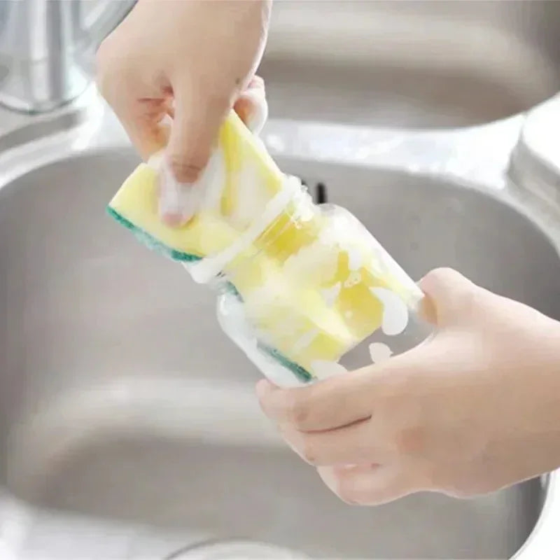 Highly Absorbent Double-sided Sponge Magic Cleaning Pot Rust Sponge Cleaning Brush Kitchen Grease Cleaning Tool Cleaning Supplie Oasis Select