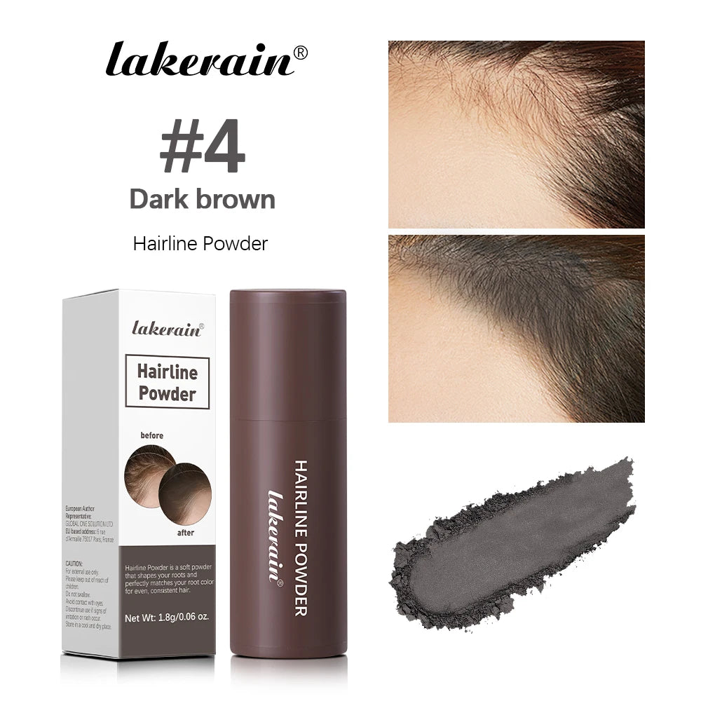 Hairline Shadow Powder Waterproof Sweat-proof Hairline Root Cover Up Filling Hair Natural Black Brown Eyebrows Contour Stick Oasis Select 4 Dark Brown
