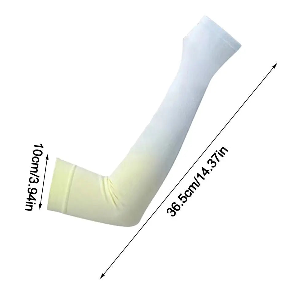 1pair Portable UPF 50+ Arm Covers Breathable UV Protection Cooling Arm Sleeves Elastic Compression Sleeve Summer Oasis Select
