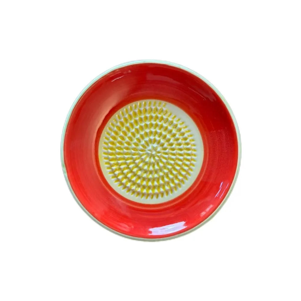 Ceramic Garlic Grater Grinding Bowl – 12cm Non-Slip Plate