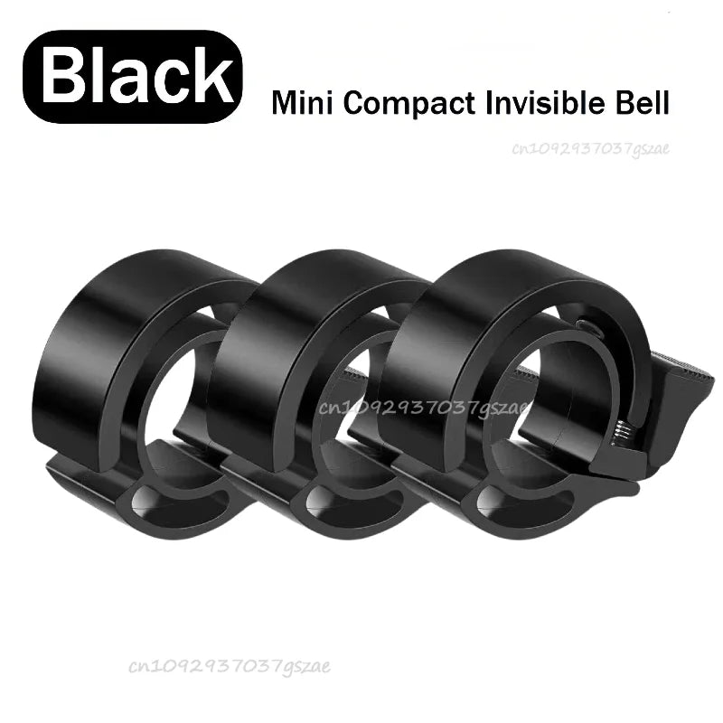 Invisible Alloy Bicycle Bell Loud Clear Sound Warning Alarm Universal Handlebar Bike Ring for Road Cycling Safety Accessories Oasis Select 3PCS-BLACK