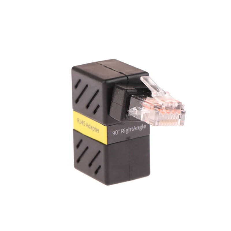 360° Rotatable Network Plug RJ45 Gigabit Adapter 90 Degrees Right Angle Elbow Universal Male To Female Converter Oasis Select