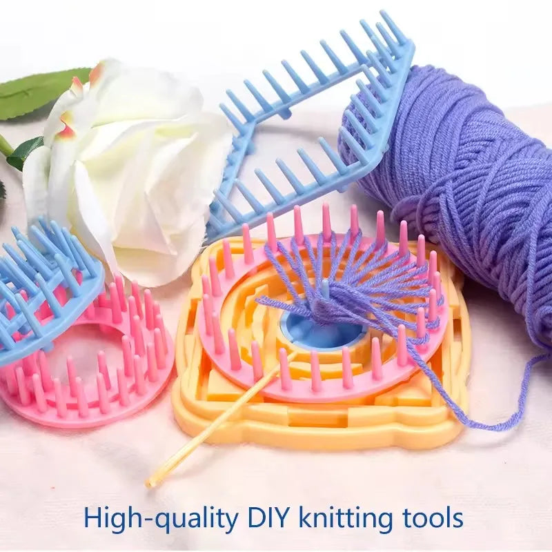 Creative DIY Weaving Craft Kit Lightweight Plastic Loom Tool Set Beginner Friendly Handcraft Accessories for Knitting Flowers Oasis Select