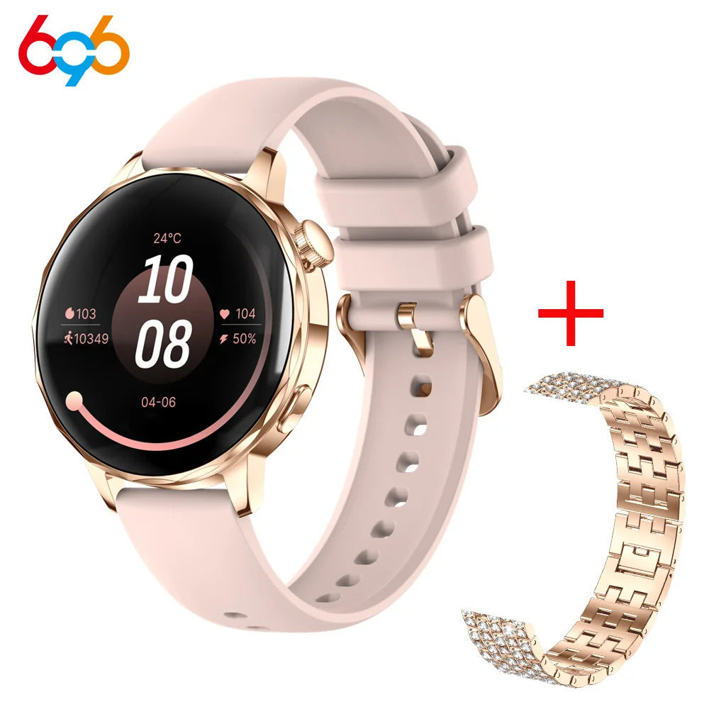 696 Fashion Smart Watch Women Blue Tooth Call Sports Fitness Bracelet Waterproof Music Heart Rate Sleep Lady Health Smartwatch Oasis Select RGPIS A RGZS5M